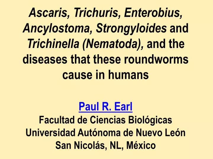 ascaris trichuris enterobius ancylostoma
