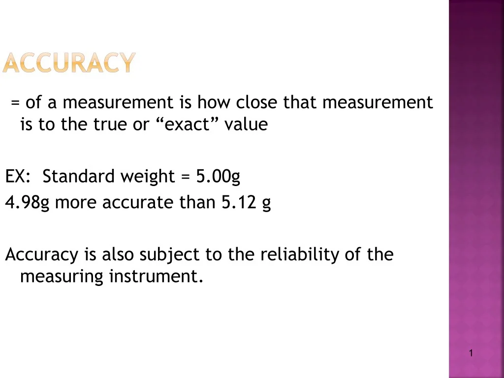 PPT - Precision and Accuracy in Measurement Instruments PowerPoint ...