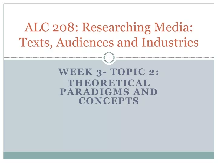 alc 208 researching media texts audiences and industries