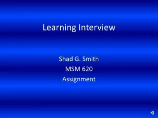 Learning Interview