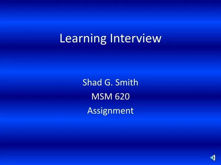 learning interview