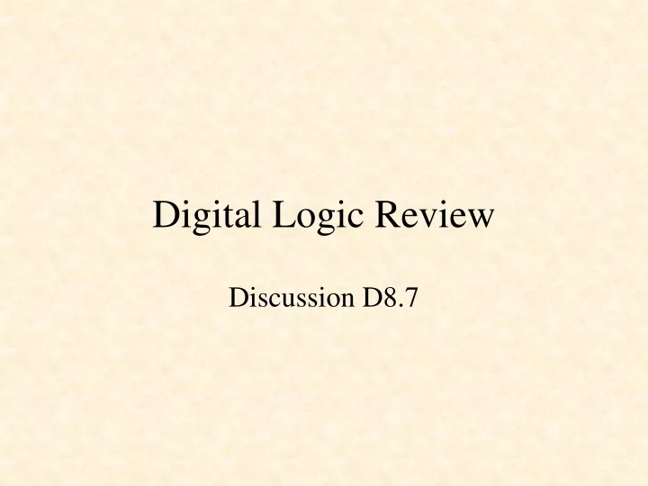 digital logic review