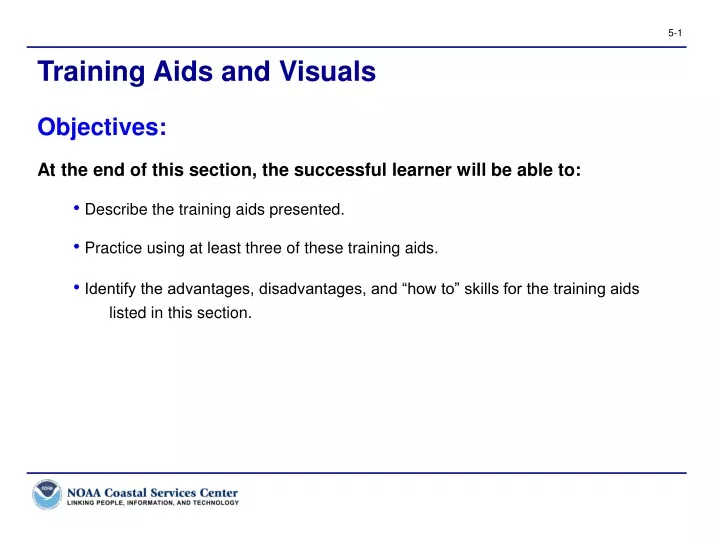 training aids and visuals