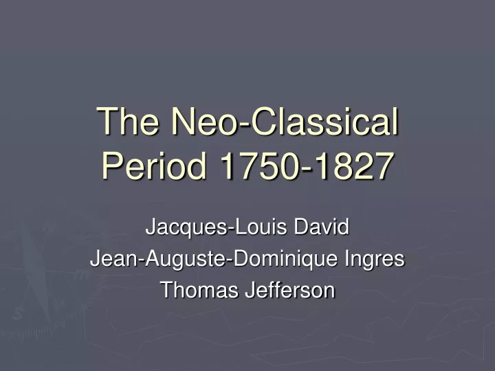 the neo classical period 1750 1827