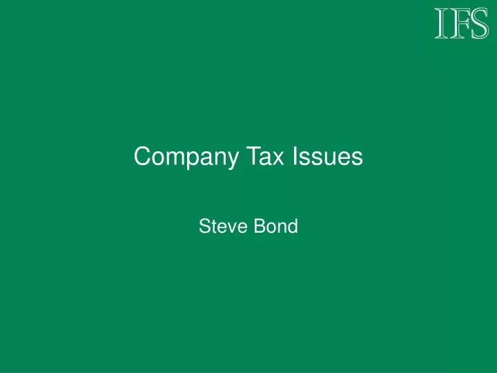 company tax issues