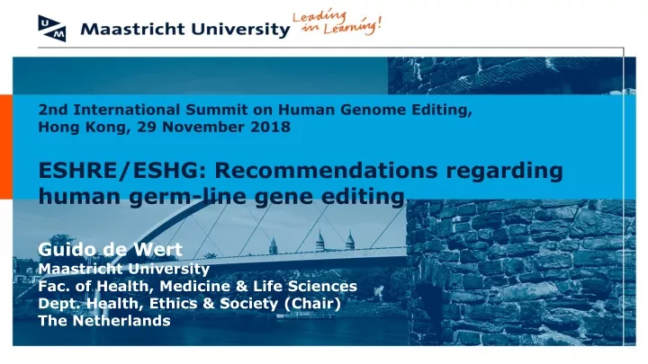 2nd international summit on human genome editing