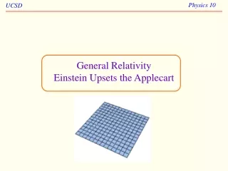 General Relativity  Einstein Upsets the Applecart