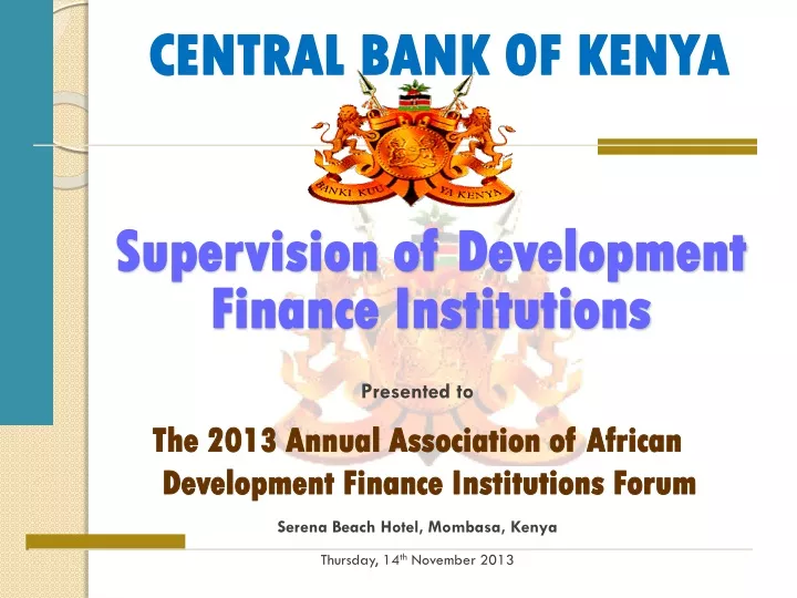 supervision of development finance institutions
