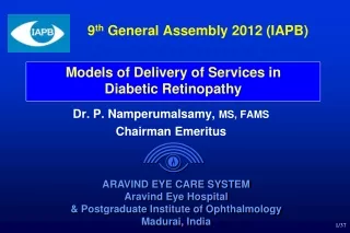 9 th  General Assembly 2012 (IAPB)