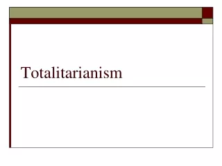 Totalitarianism