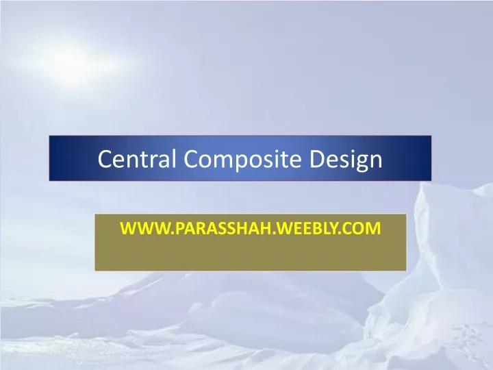 central composite design