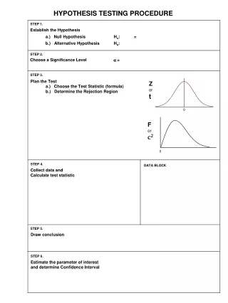 HYPOTHESIS TESTING PROCEDURE