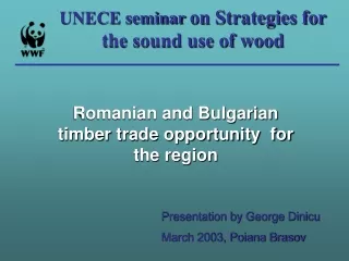 UNECE seminar on Strategies for the sound use of wood