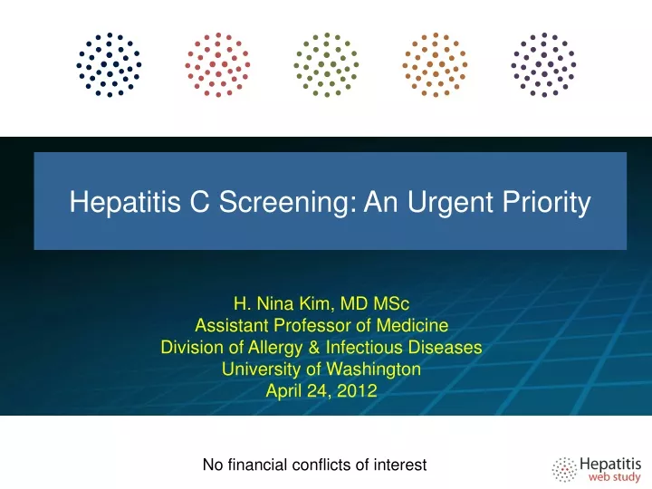 hepatitis c screening an urgent priority