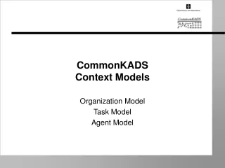 CommonKADS  Context Models