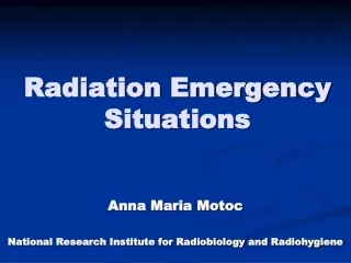 Radiation Emergency Situations