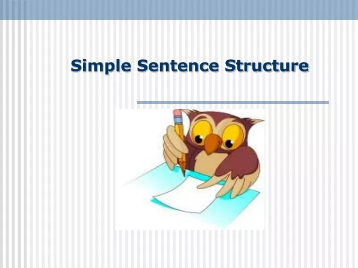 simple sentence structure