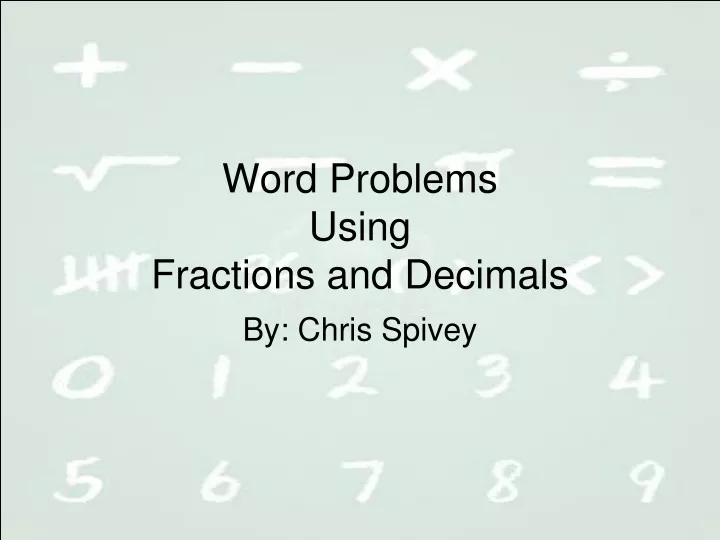 word problems using fractions and decimals