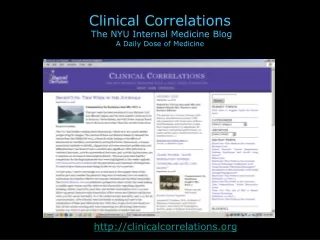 Clinical Correlations  The NYU Internal Medicine Blog A Daily Dose of Medicine