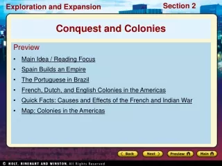 Preview Main Idea / Reading Focus Spain Builds an Empire The Portuguese in Brazil