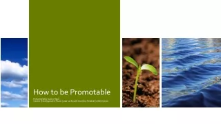 How to be Promotable