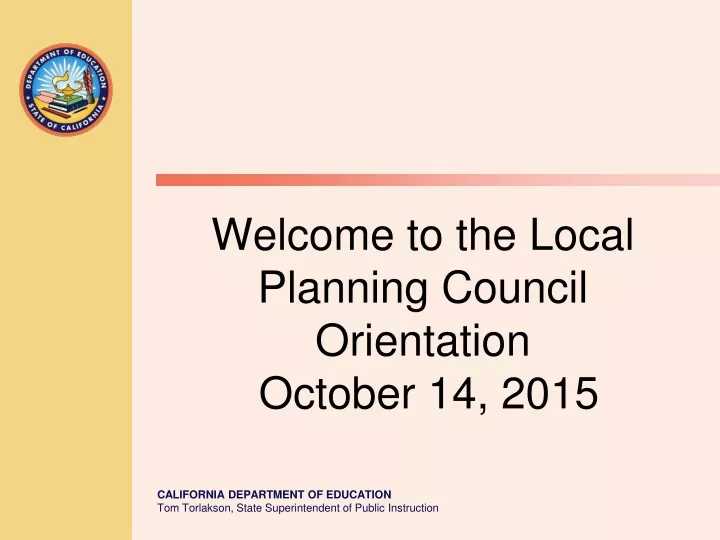 welcome to the local planning council orientation october 14 2015