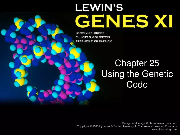 chapter 25 using the genetic code