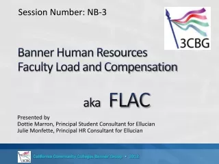 Banner Human Resources  Faculty Load and Compensation 			aka    FLAC