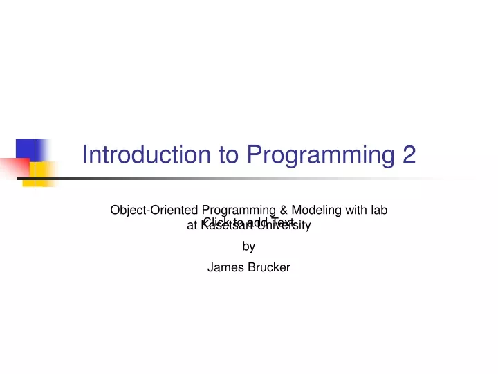 introduction to programming 2
