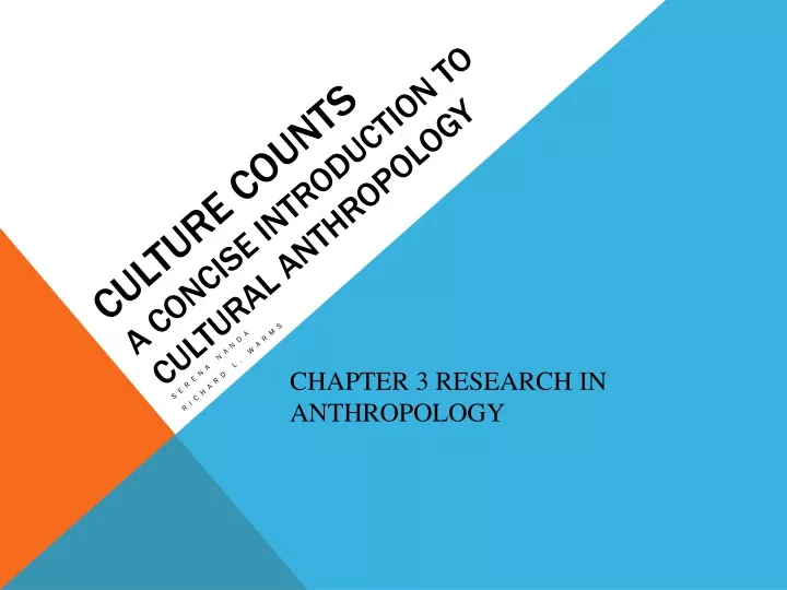 culture counts a concise introduction to cultural anthropology