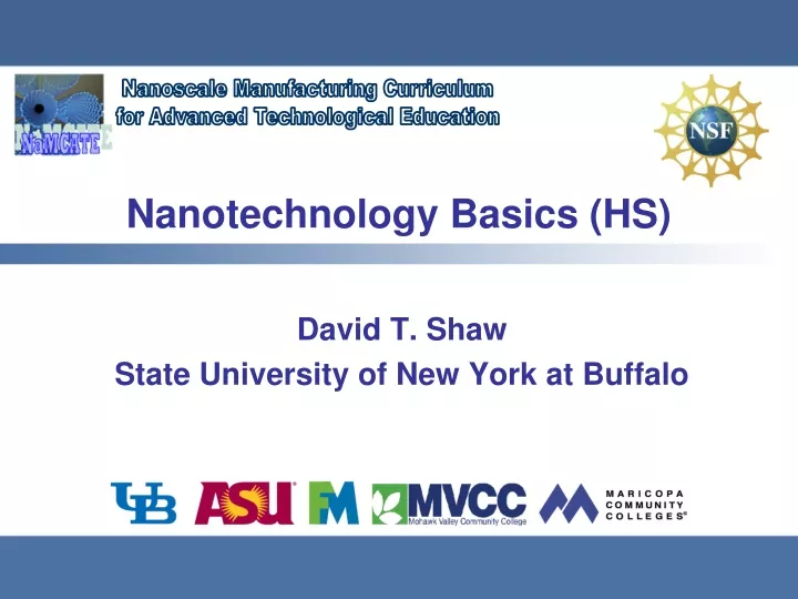 nanotechnology basics hs