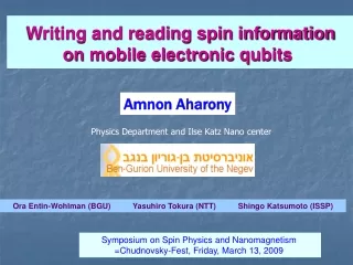 Writing and reading spin information on mobile electronic qubits