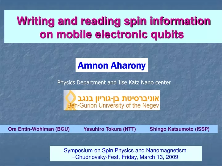 writing and reading spin information on mobile electronic qubits