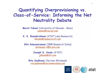 Quantifying Overprovisioning vs. Class-of-Service: Informing the Net Neutrality Debate