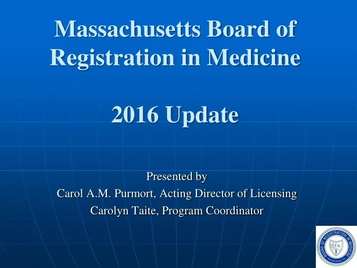 massachusetts board of registration in medicine