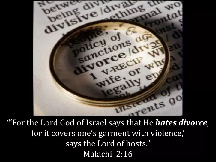 for the lord god of israel says that he hates