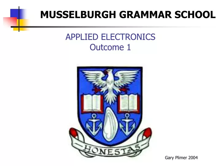 applied electronics outcome 1