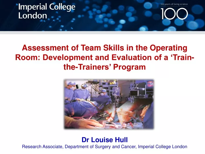 assessment of team skills in the operating room