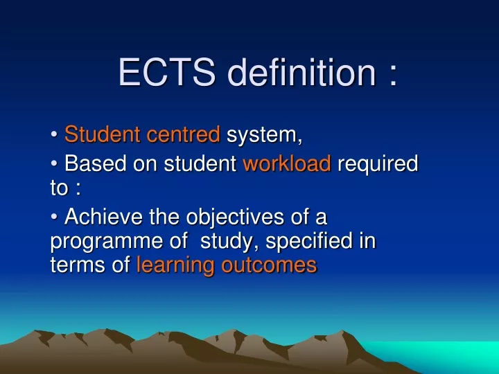 ects definition