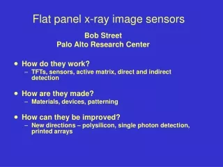 Flat panel x-ray image sensors