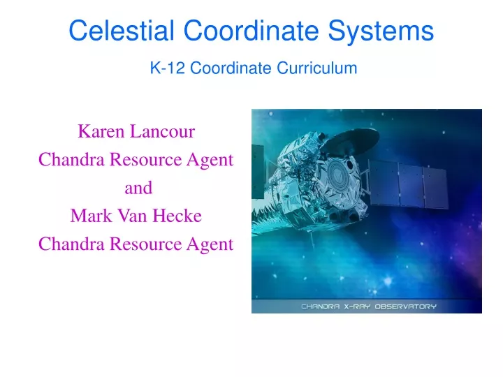 celestial coordinate systems k 12 coordinate curriculum