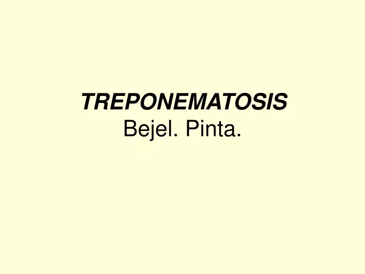 treponematosis bejel pinta