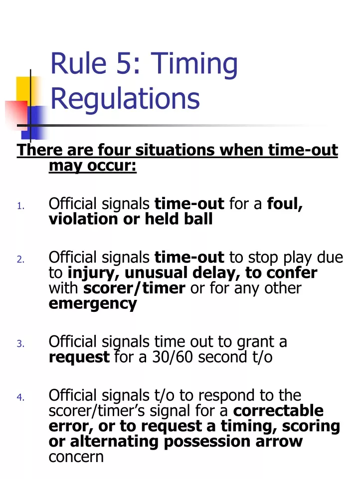 rule 5 timing regulations