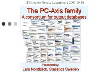 The PC-Axis family A consortium for output databases