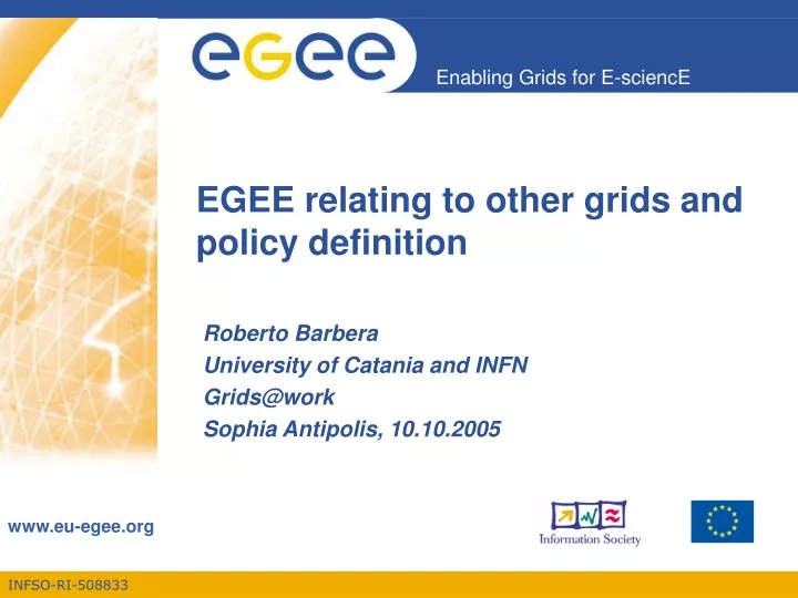egee relating to other grids and policy definition