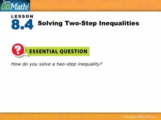Solving Two-Step Inequalities
