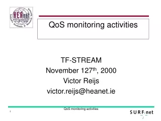 QoS monitoring activities