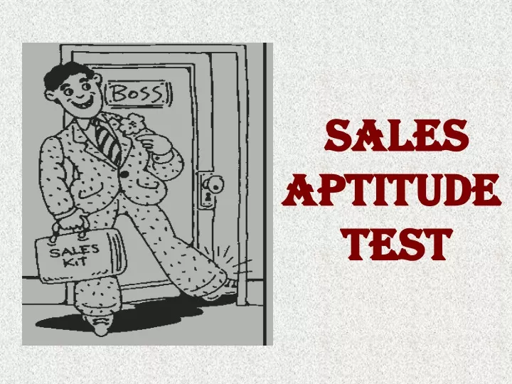 sales aptitude test