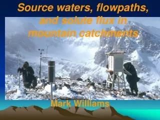 Source waters, flowpaths, and solute flux in mountain catchments