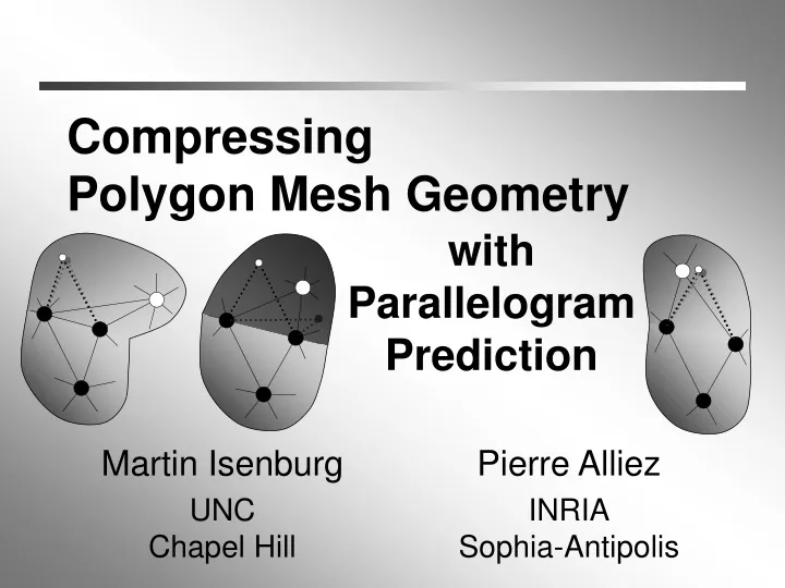 compressing polygon mesh geometry